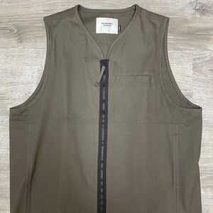 Pas Normal Studios Off Race Cotton Twill Vest Medium